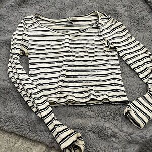 Black and white striped long sleeve